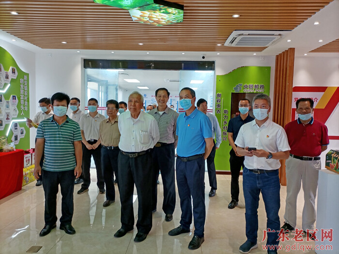 图为广东省老促会会长陈开枝率队深入茂名化州市老区调研乡村振兴发展工作 ，在察看中保斯通智运快线情况.jpg
